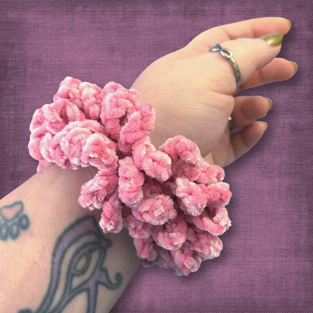 Velvet Dusty Rose Scrunchie