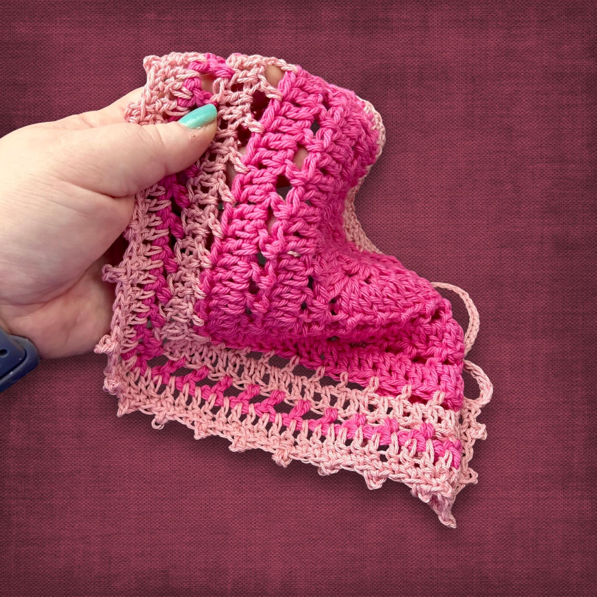 Two Tone Pink Bandana