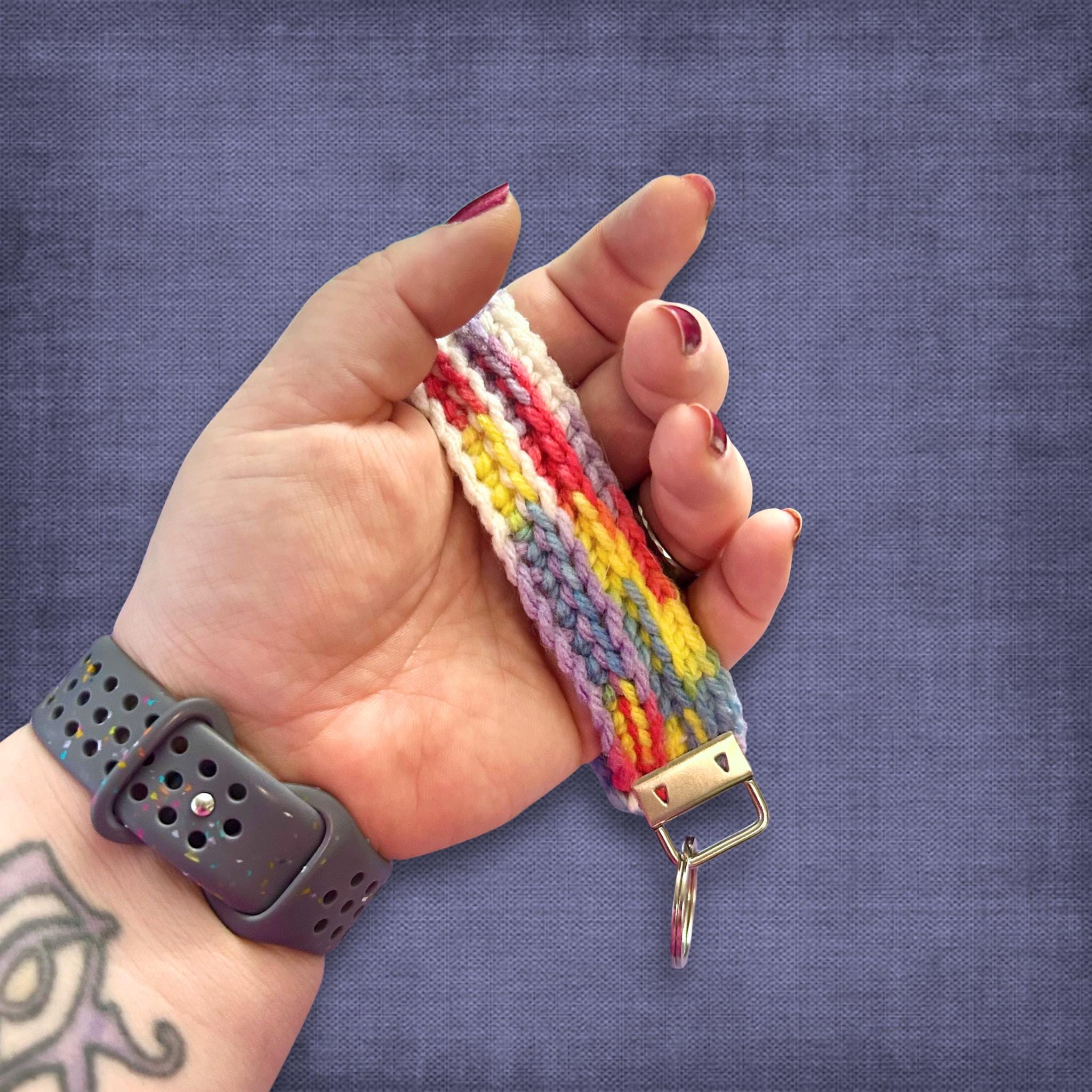 Colorful Spring Wristlet Keychain