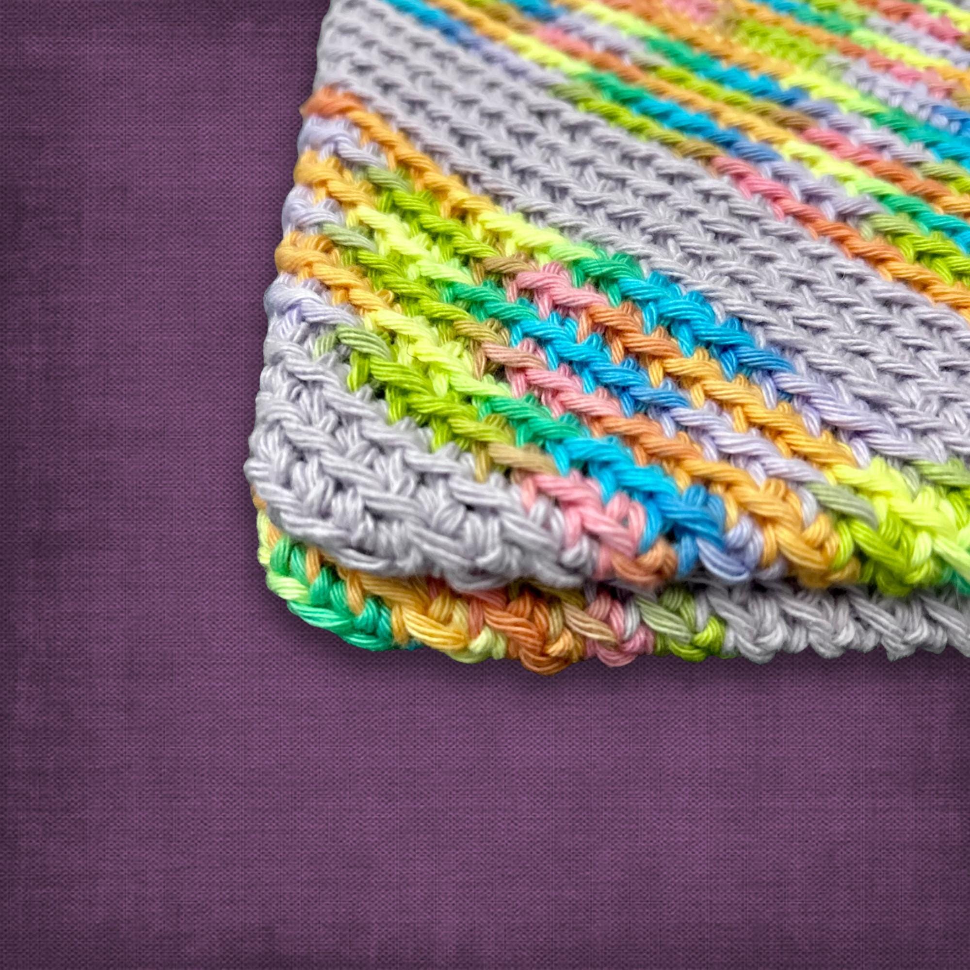 Purple Rainbow Cotton Pot Holder Set