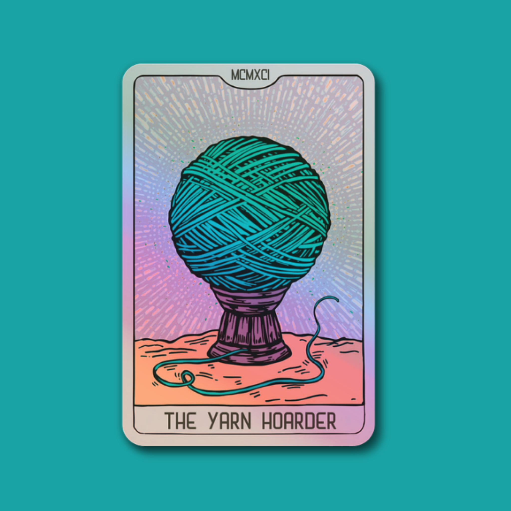 3" Holo Sticker Yarn Hoarder