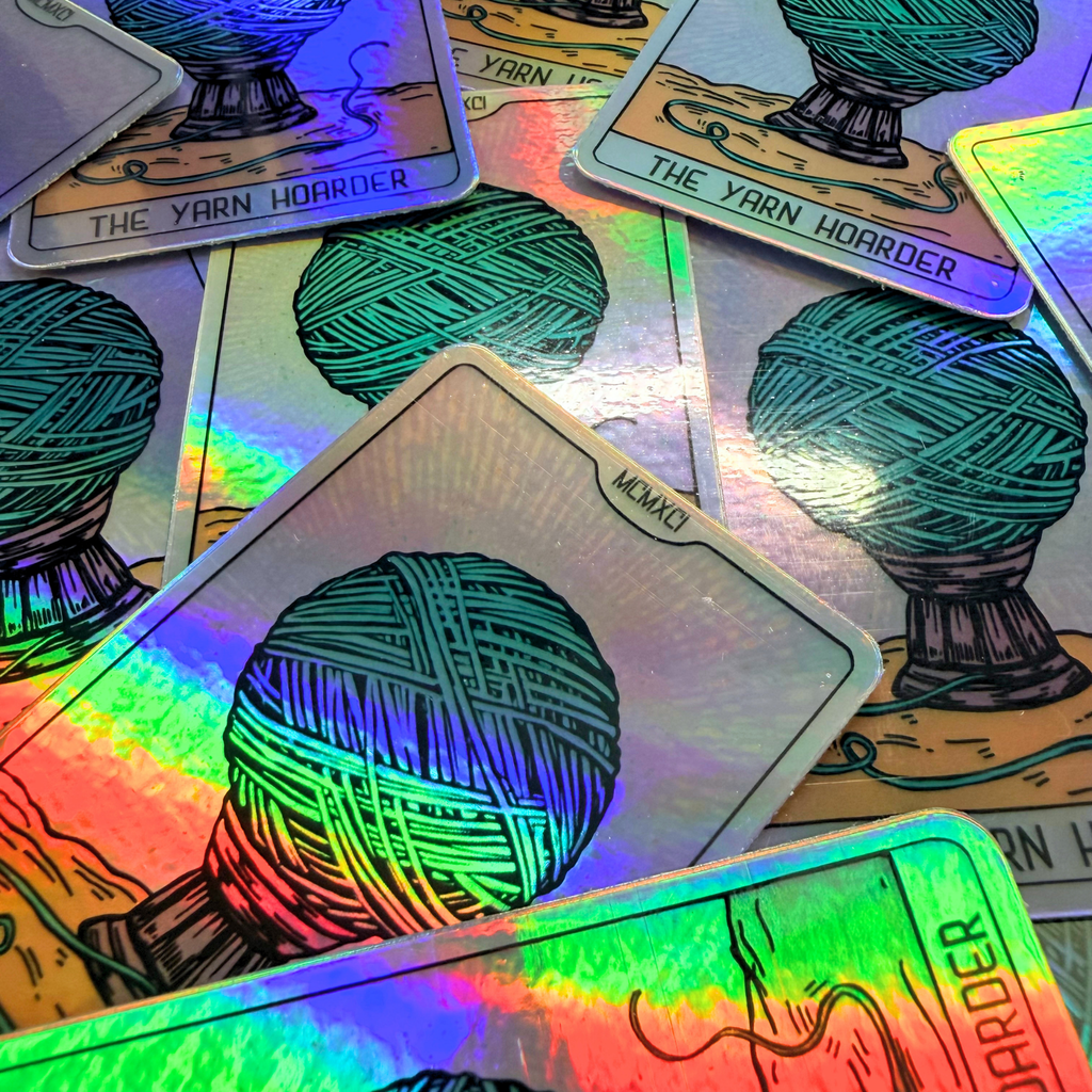 3" Holo Sticker Yarn Hoarder