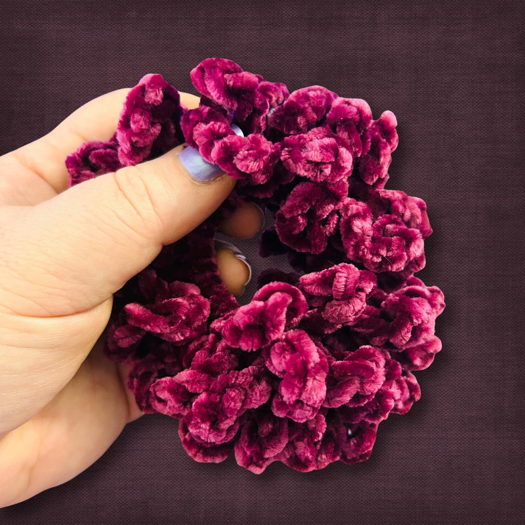 Grape Purple Velvet Scrunchie