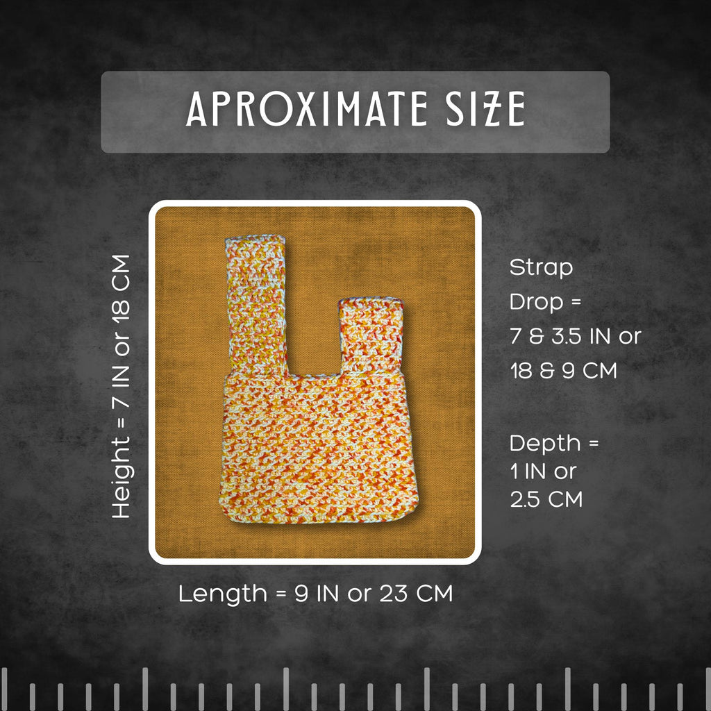 Orange Japanese Knot Bag