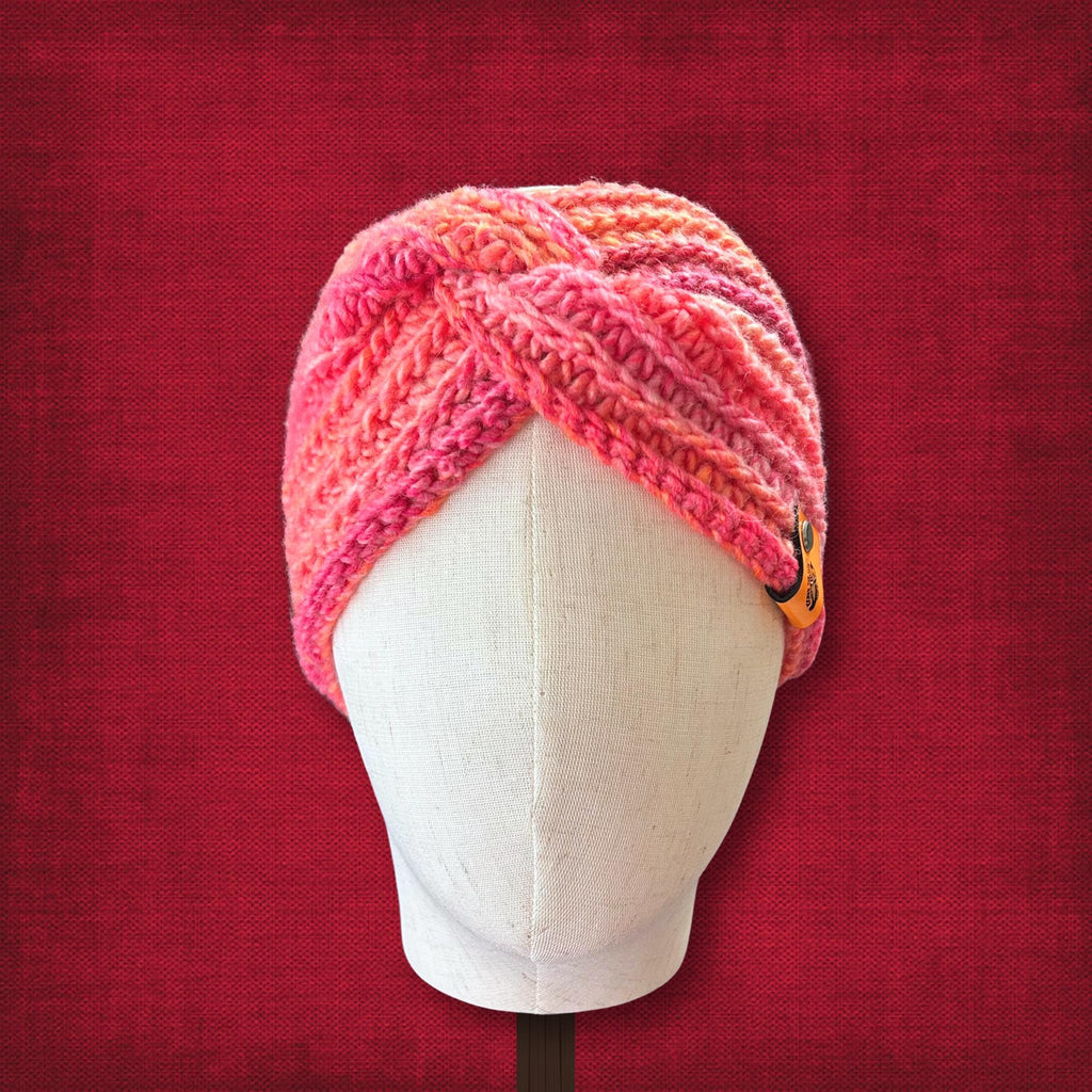 M/L Pink Lava Ear Warmer