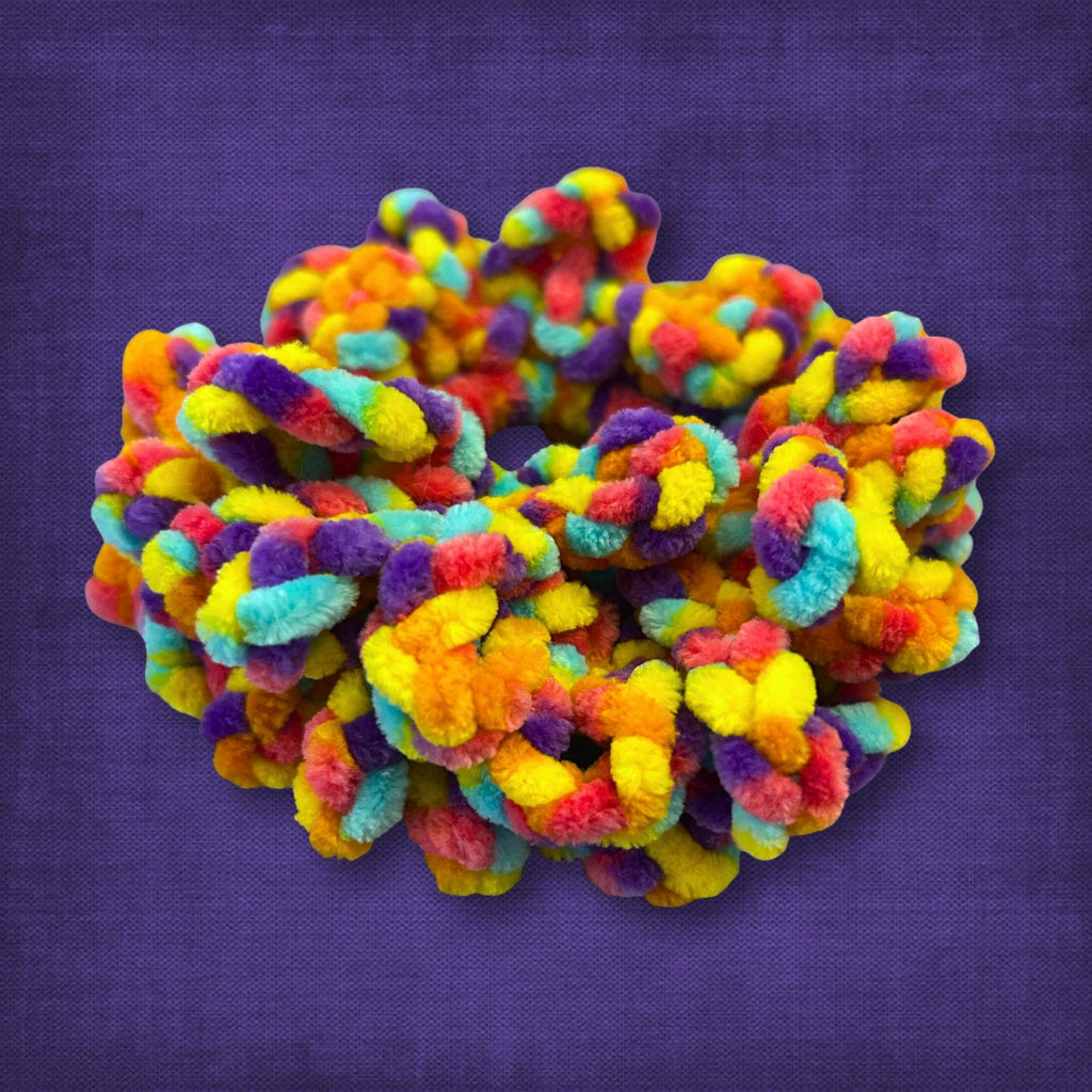 Bright Confetti Velvet Scrunchie