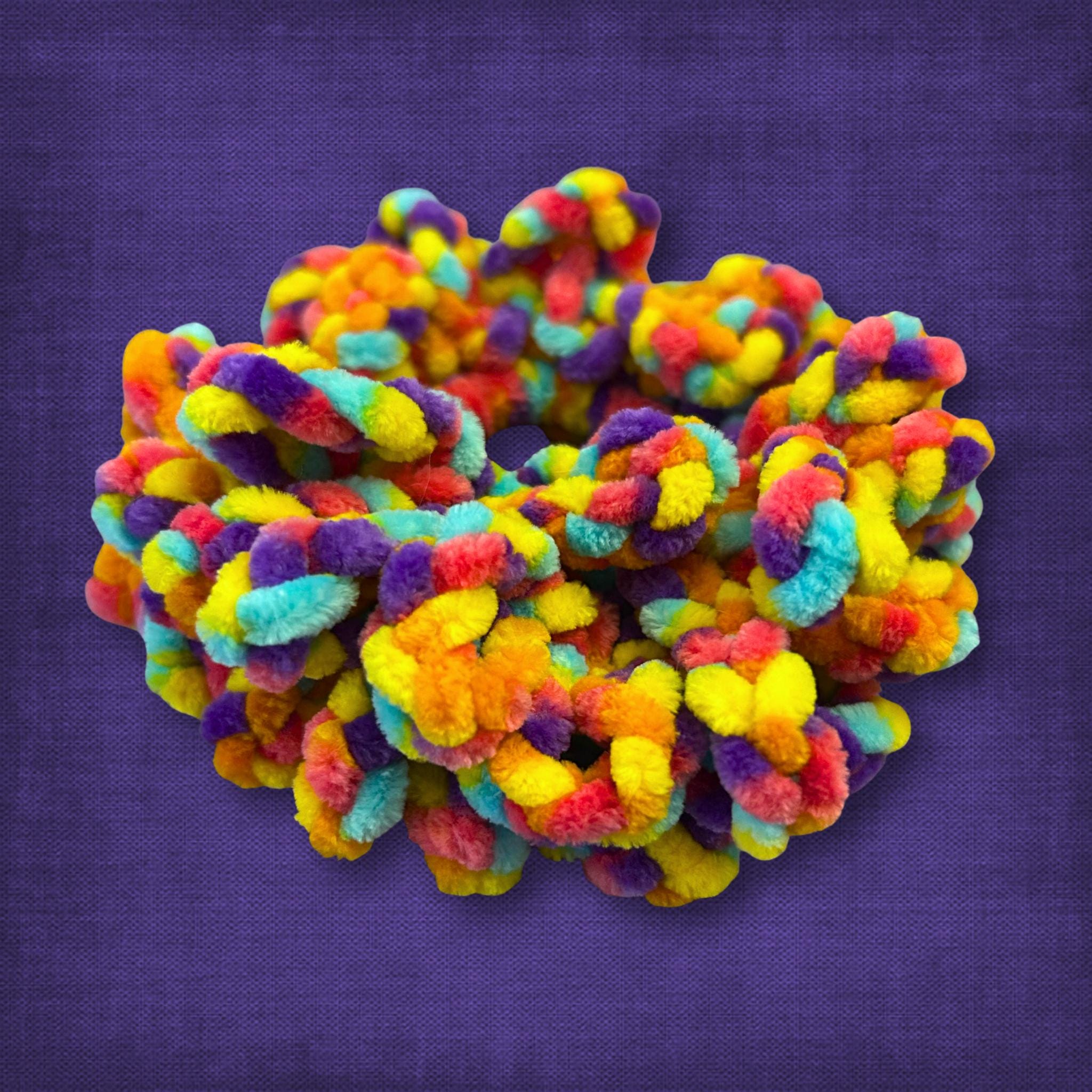 Bright Confetti Velvet Scrunchie