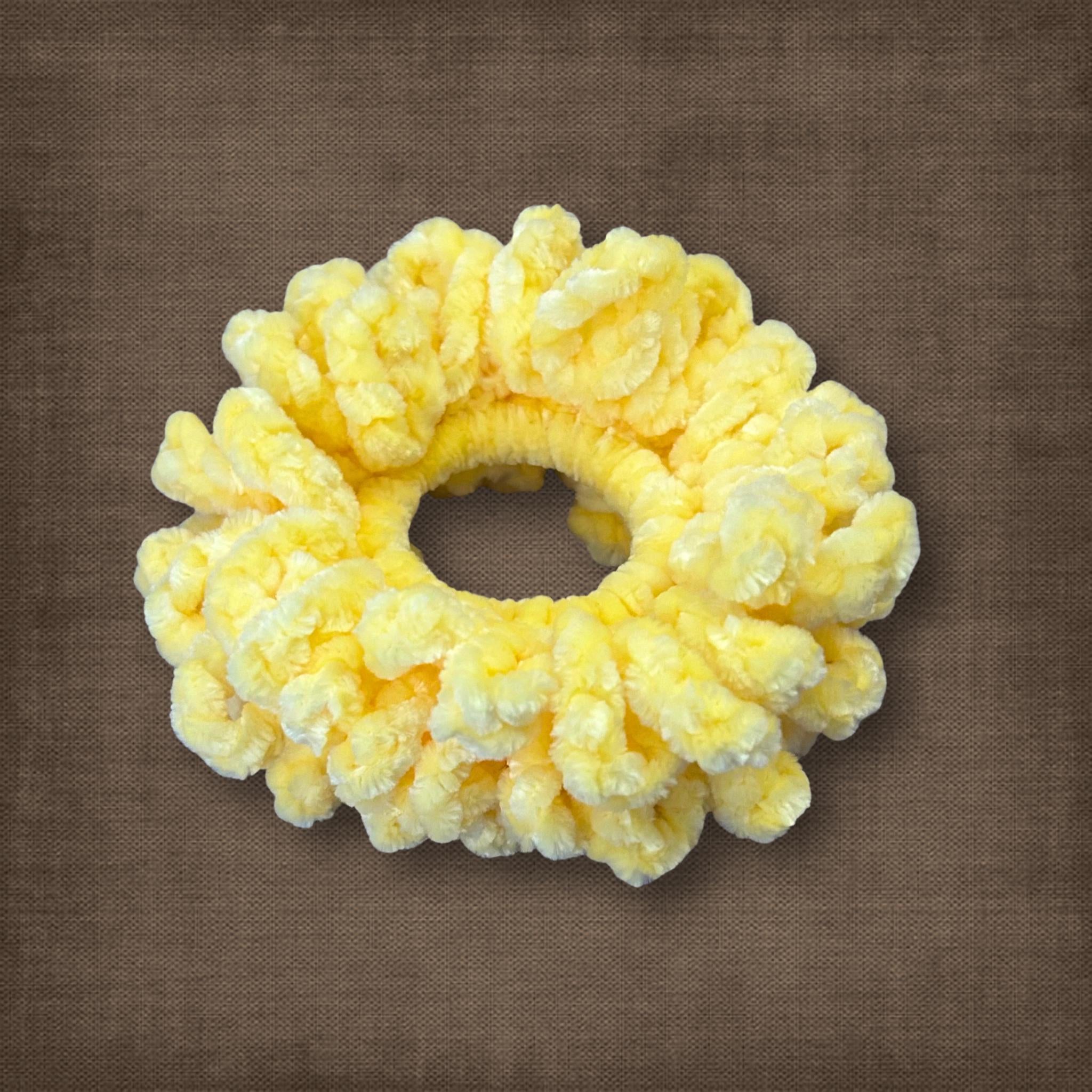 Sunshine Yellow Velvet Scrunchie