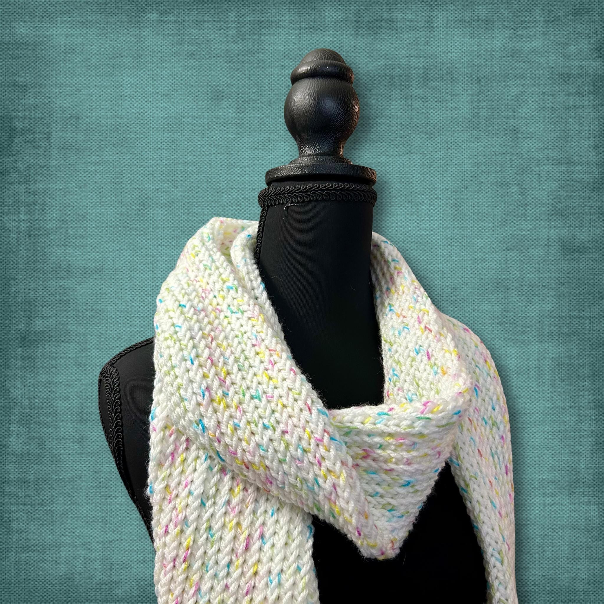 Thin Confetti Knit Scarf