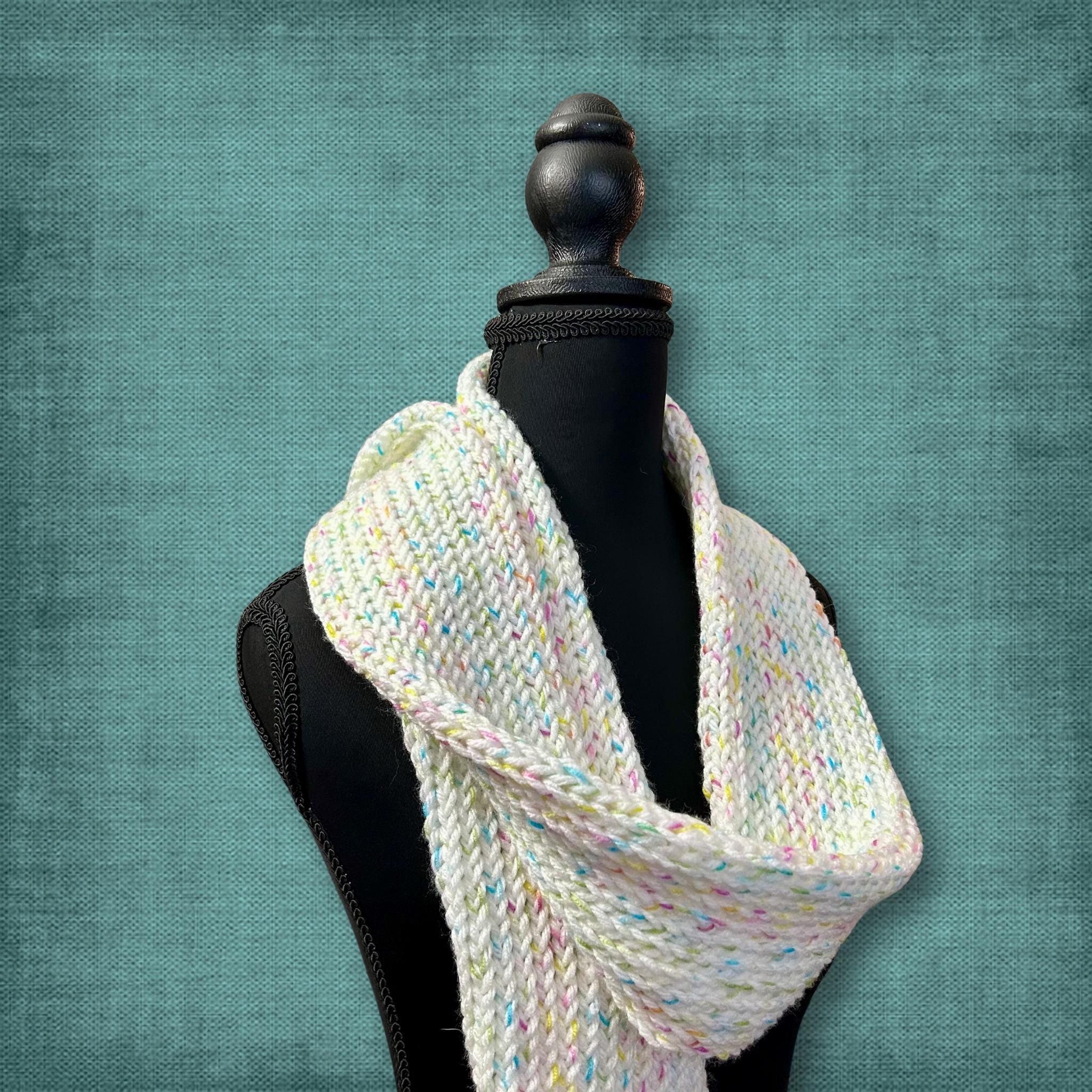 Thin Confetti Knit Scarf