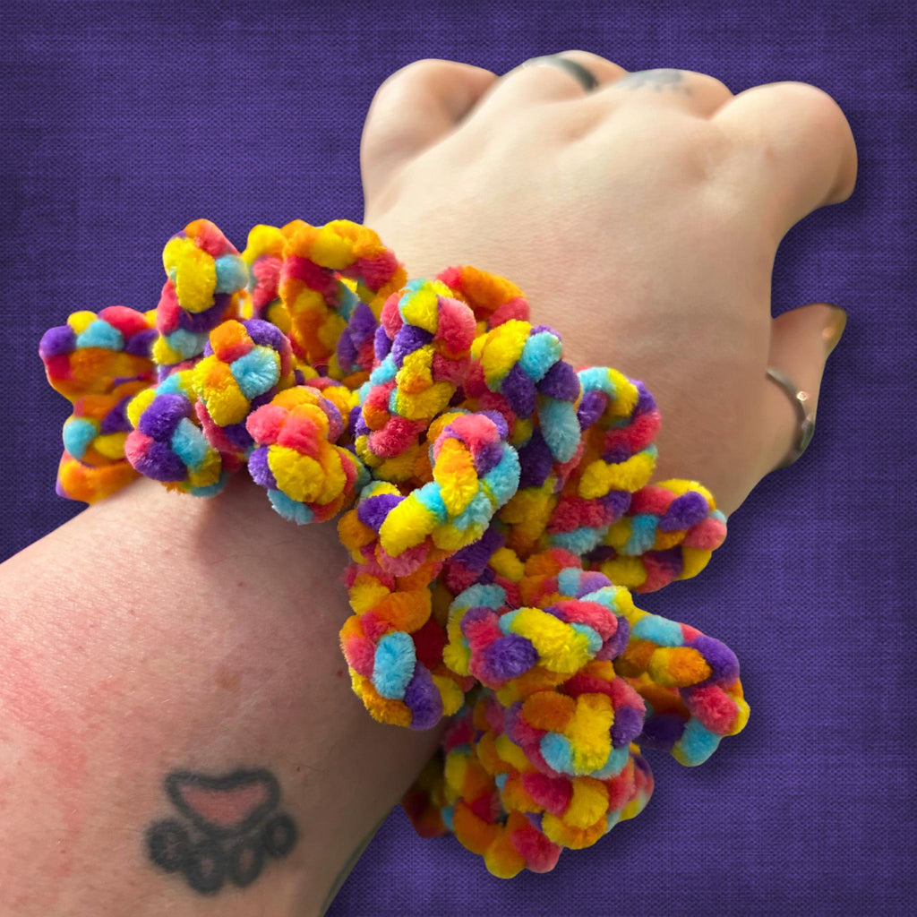 Bright Confetti Velvet Scrunchie