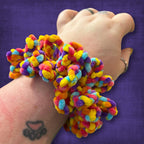 Bright Confetti Velvet Scrunchie