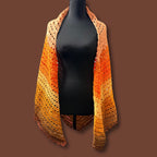 Burnt Orange Shoulder Wrap Shawl