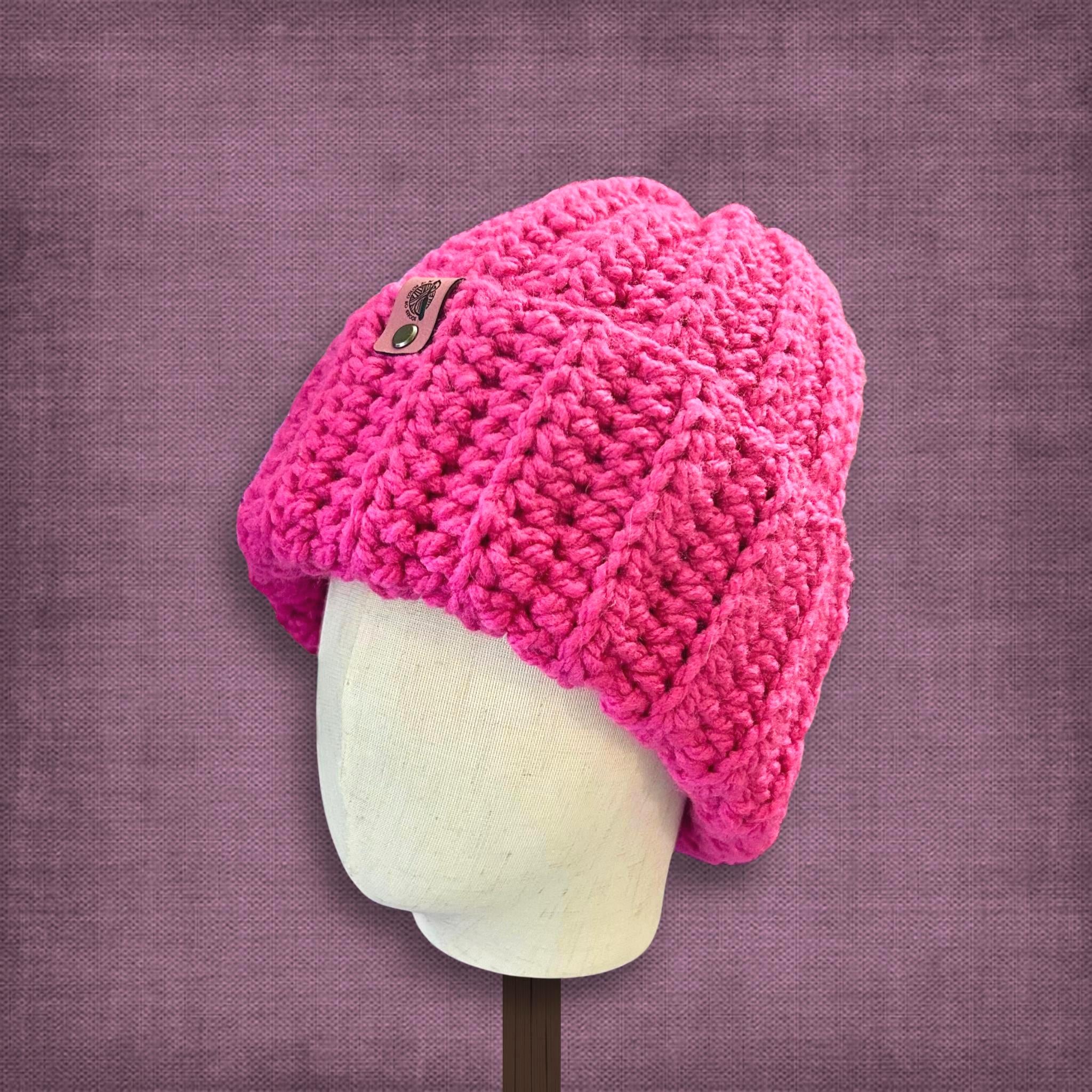 L/XL Adult Hot Pink Beanie