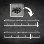 Velvet Black Gray Scrunchie