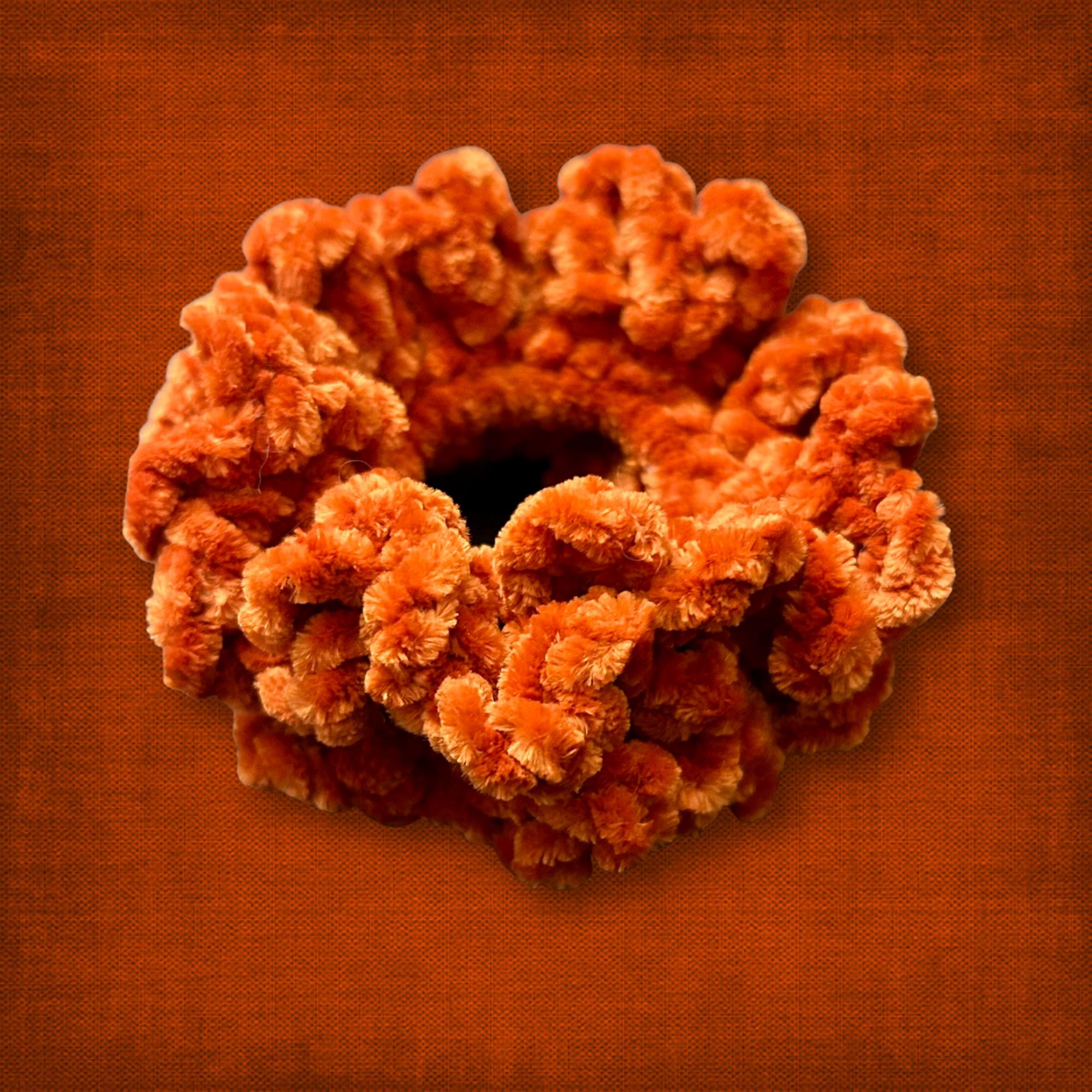 Orange Velvet Scrunchie