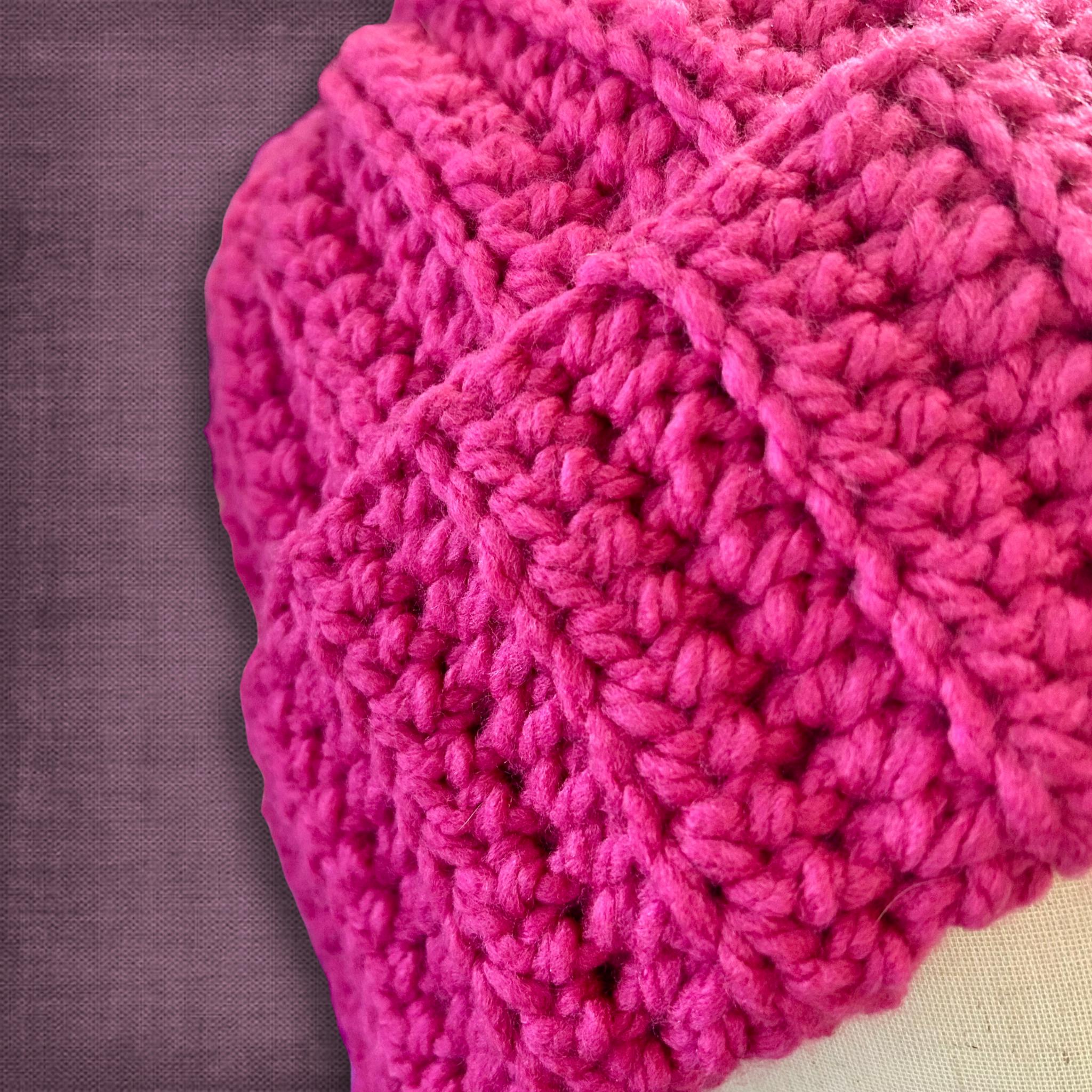 L/XL Adult Hot Pink Beanie