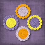 Purple Flower Coasters