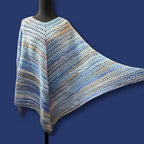 Cloudy Sky Blue Poncho Adult OS