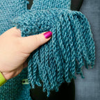 Deep Ocean Blue Winter Scarf