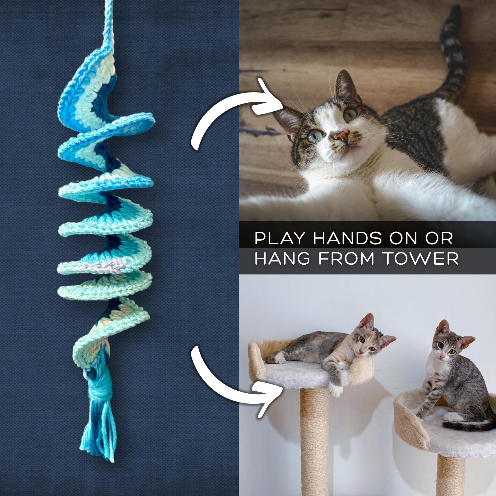 Blue Spinner Cat Toy