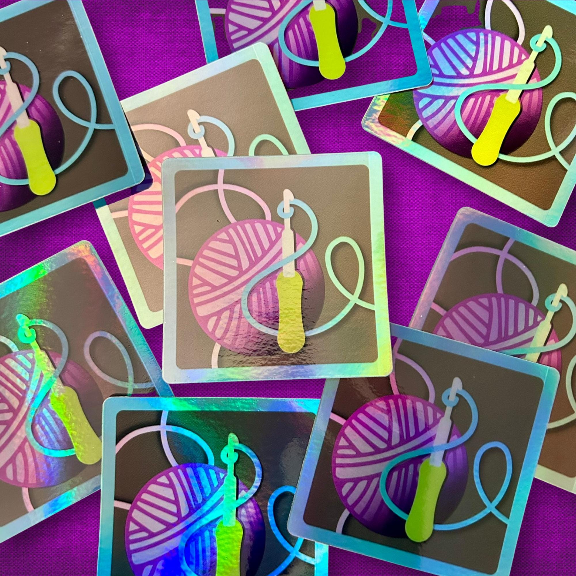 3″ Holo Sticker Crochet