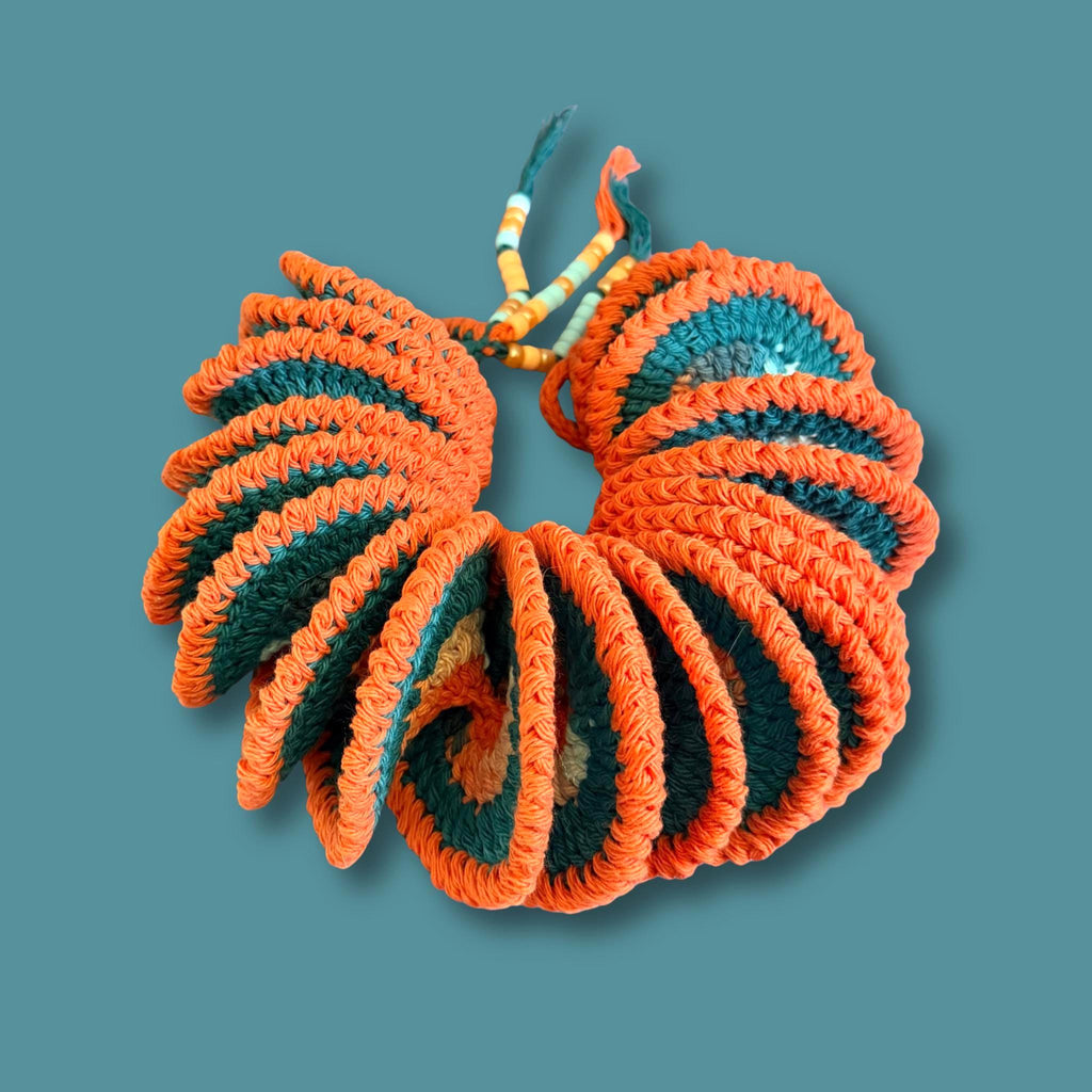 Turquoise Coral Garden Wind Spinner