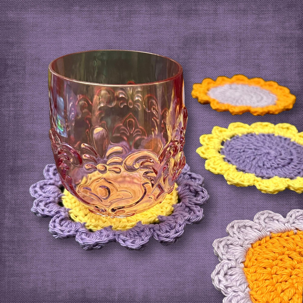 Purple Flower Coasters