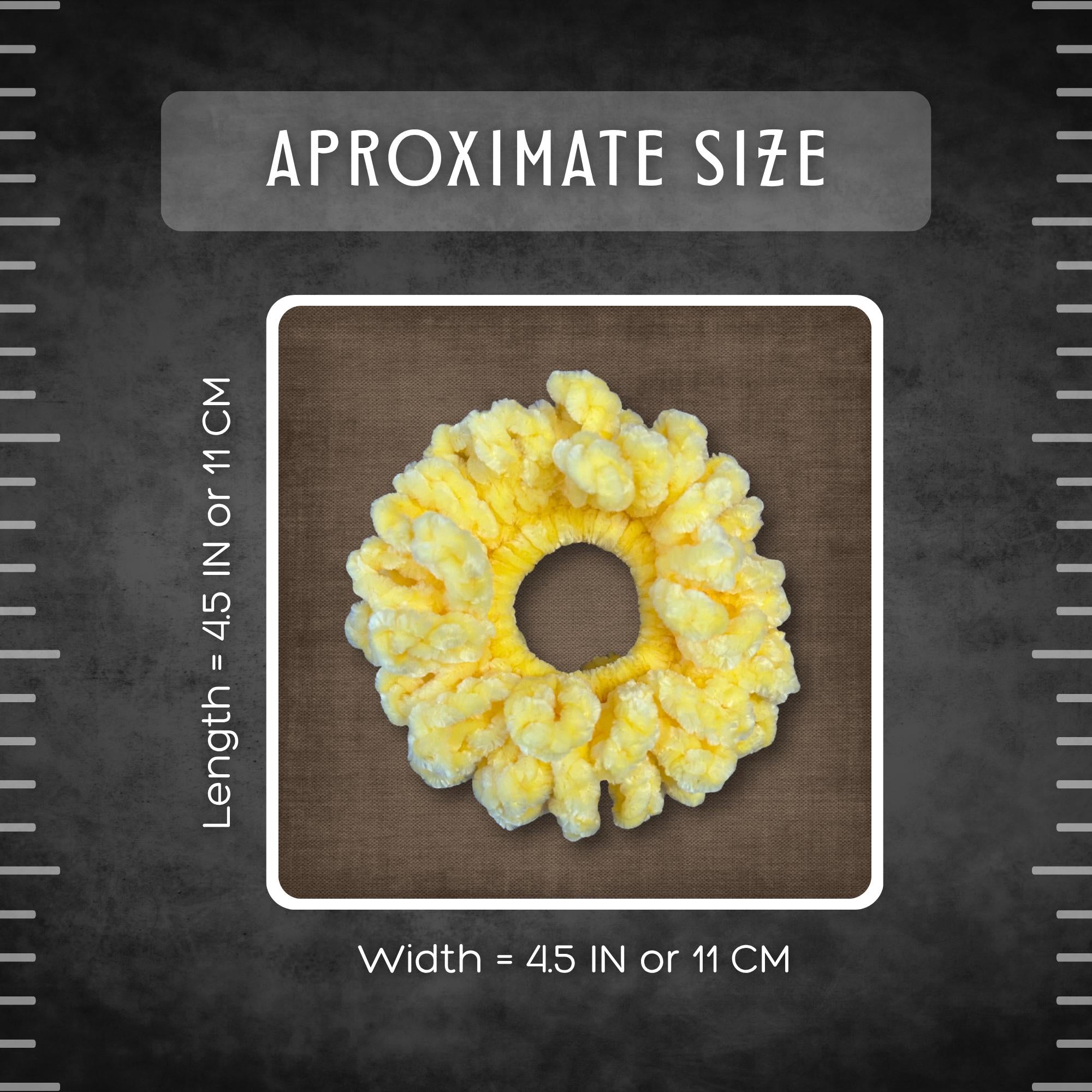 Sunshine Yellow Velvet Scrunchie