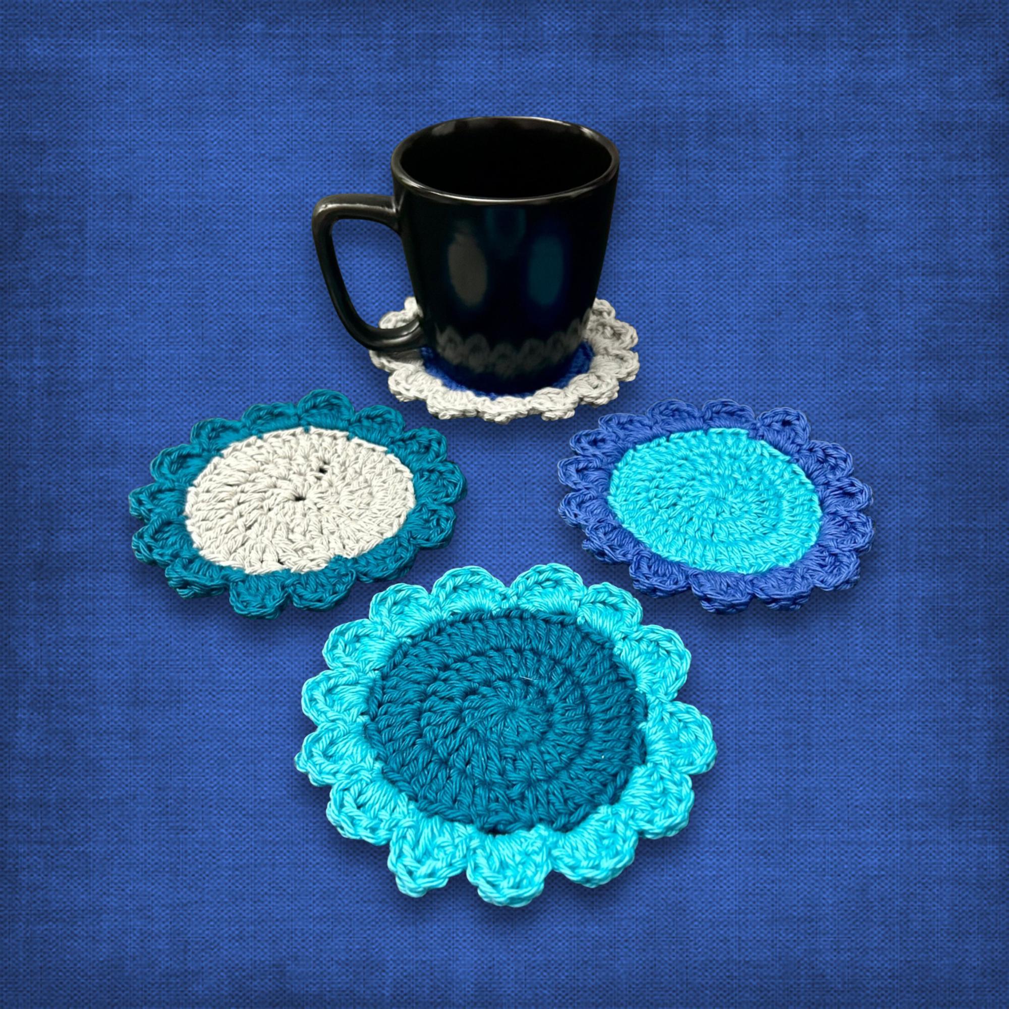 Bright Blue Flower Coasters