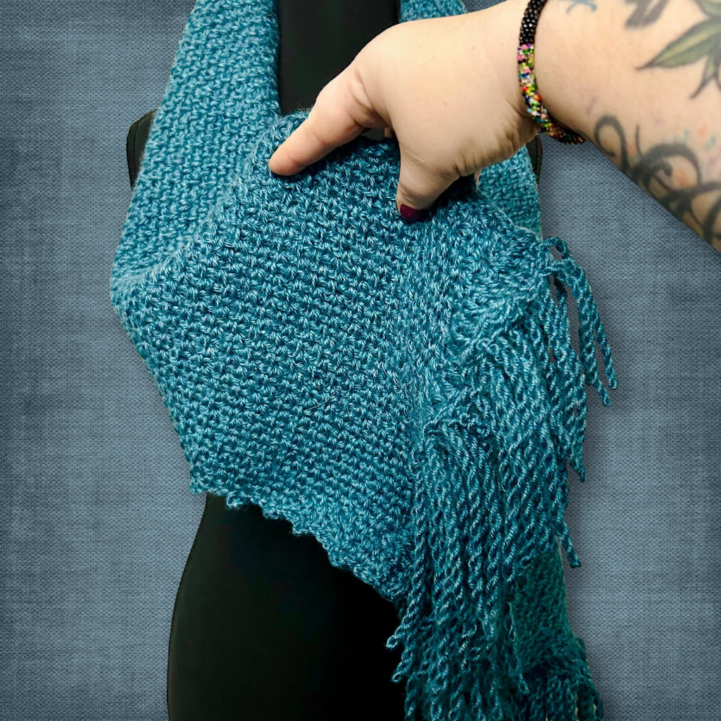 Deep Ocean Blue Winter Scarf