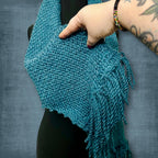 Deep Ocean Blue Winter Scarf