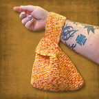 Orange Japanese Knot Bag