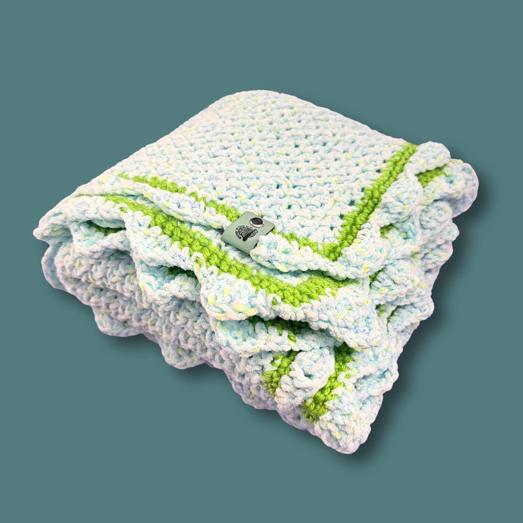 Super Soft Blue Green Lap Blanket