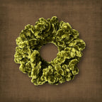 Green Velvet Hair Scrunchie