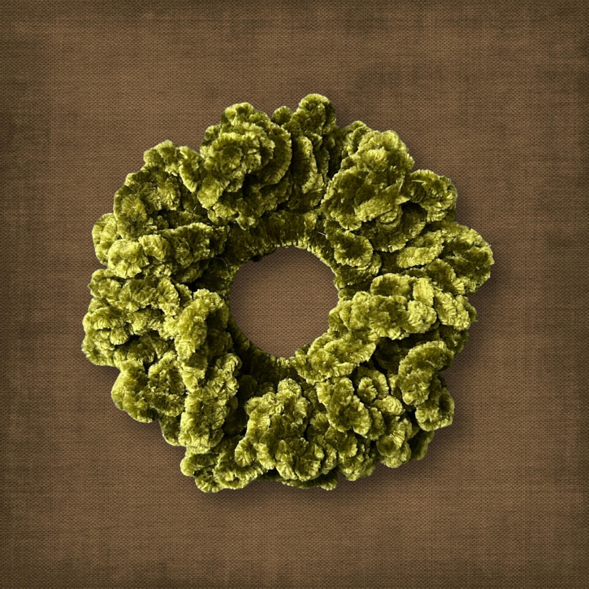 Green Velvet Hair Scrunchie