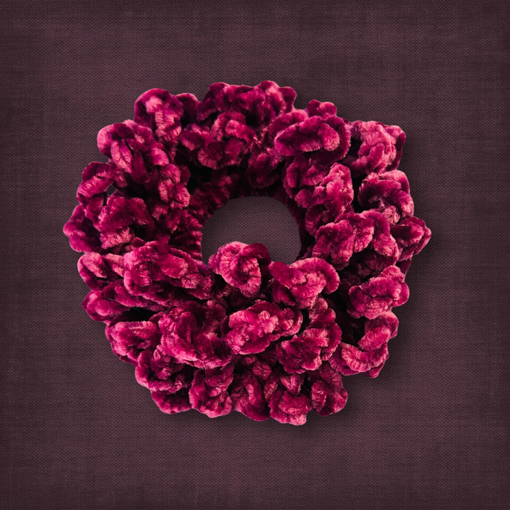 Grape Purple Velvet Scrunchie