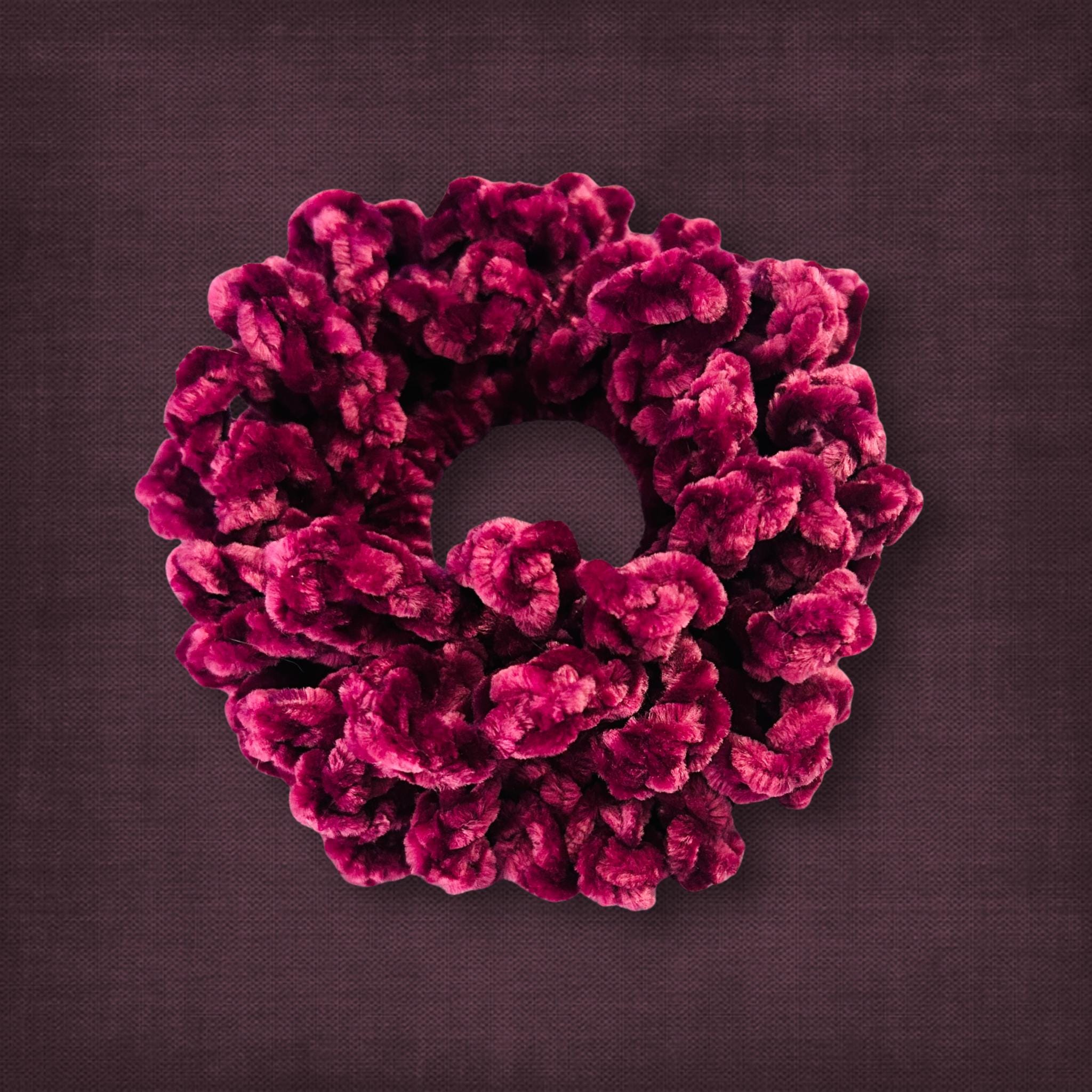 Grape Purple Velvet Scrunchie