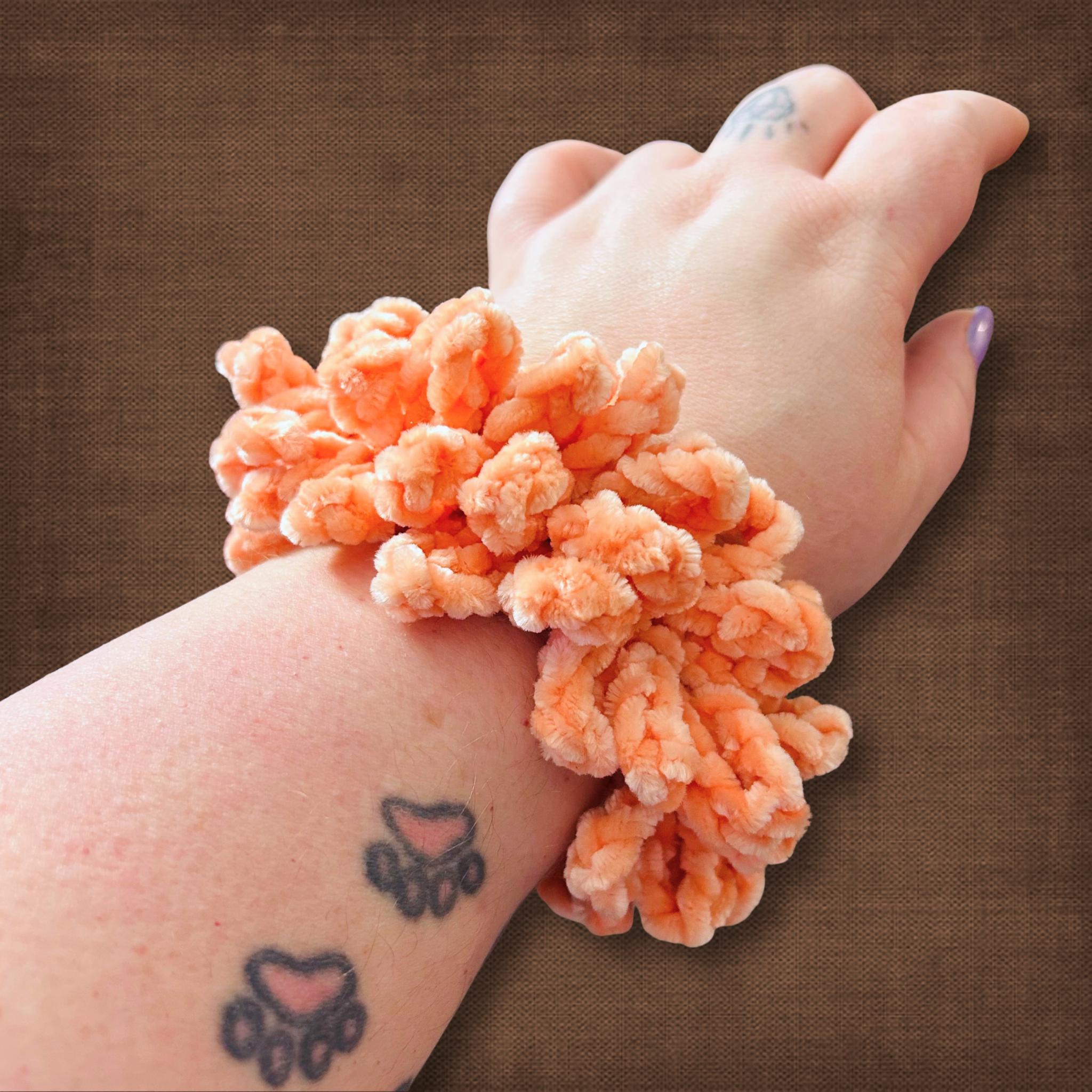 Summer Peach Scrunchie