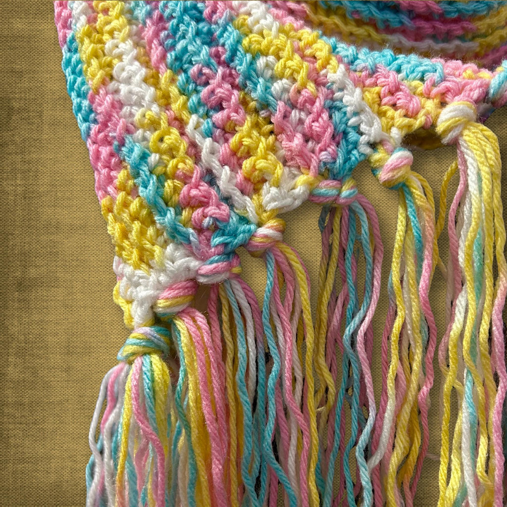 Ribbed Fringe Scarf
