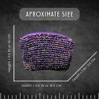 Purple Confetti Small Makeup Bag with Zipper