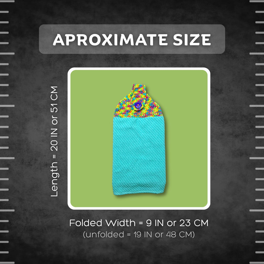 Retro Teal Blue Towel