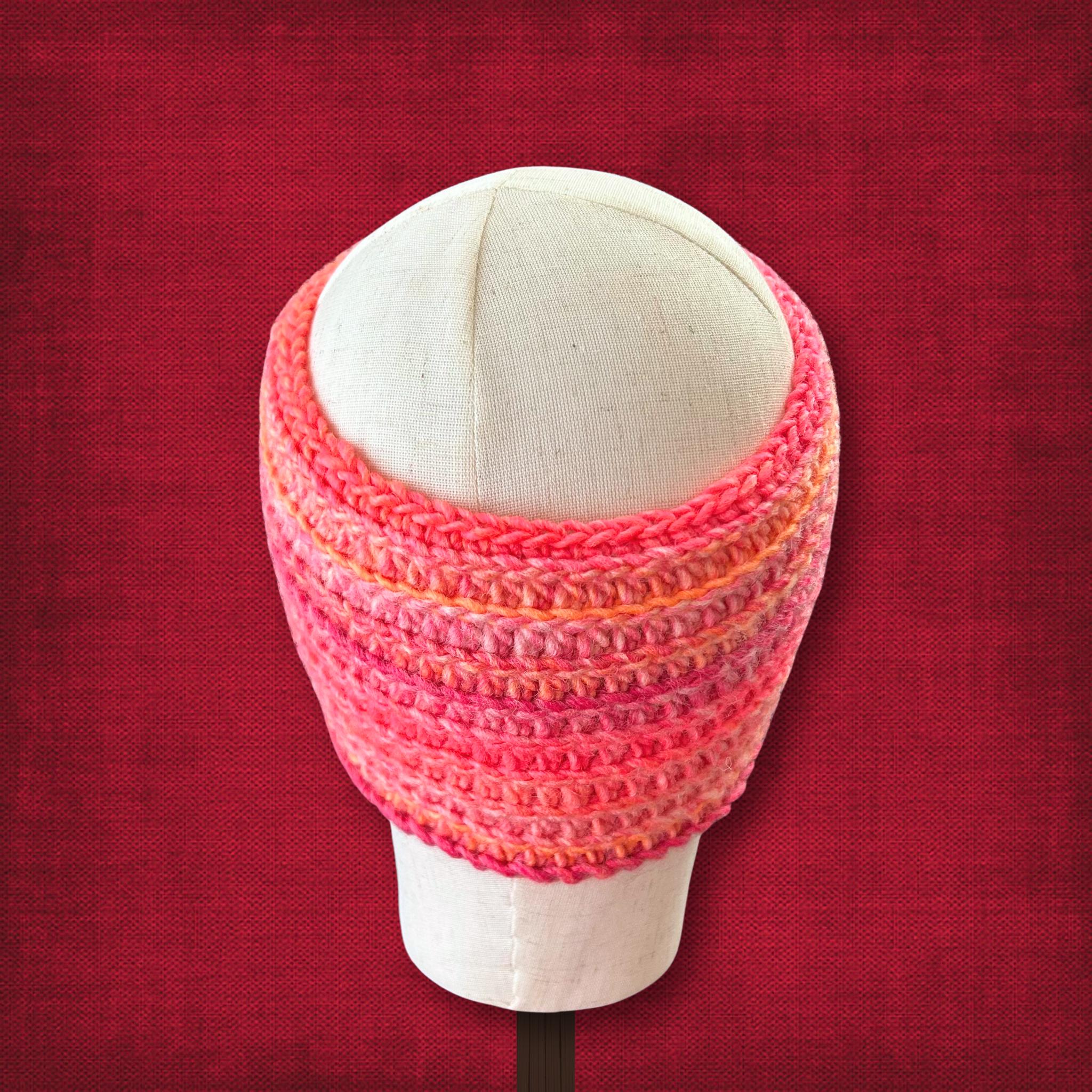 M/L Pink Lava Ear Warmer