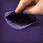 Purple Confetti Small Makeup Bag with Zipper