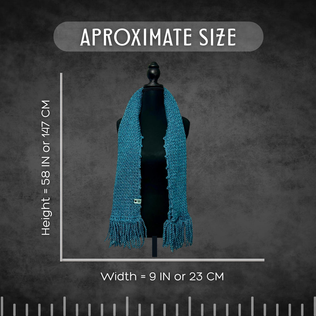 Deep Ocean Blue Winter Scarf