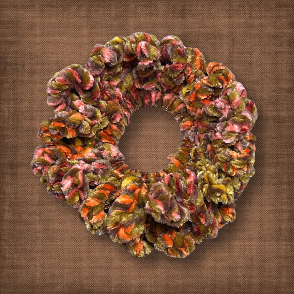 70’s Orange Velvet Scrunchie