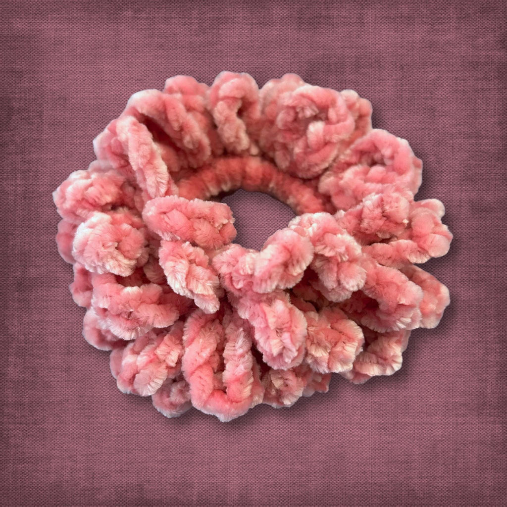 Velvet Dusty Rose Scrunchie