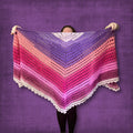 Blushing Pink and Purple Shawl