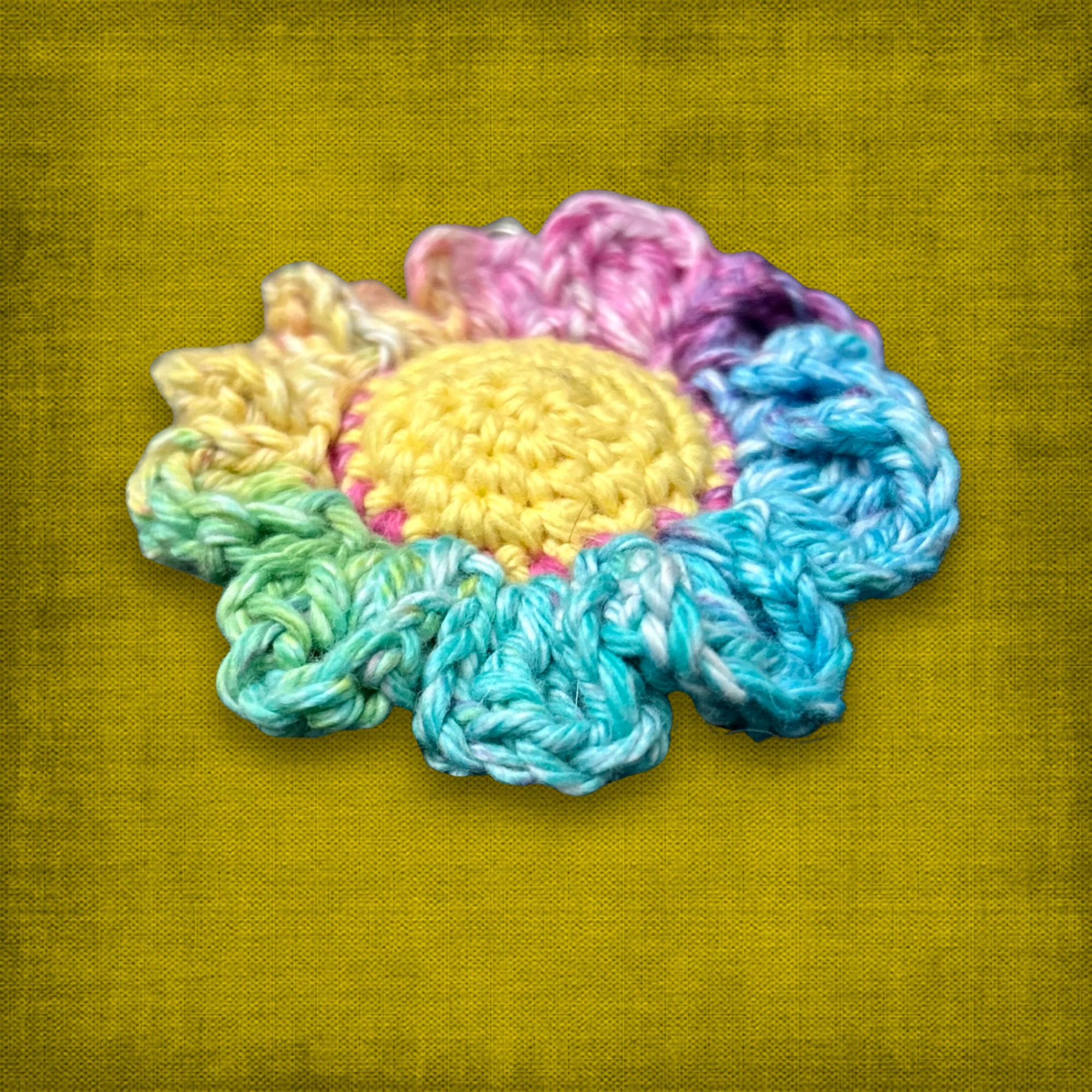 Rainbow Flower Bag Charm
