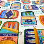 Canned Sardines Yellow Kitchen Towel